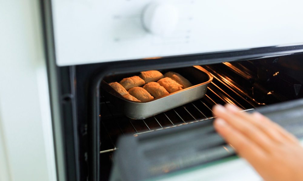 sweet cookies in oven